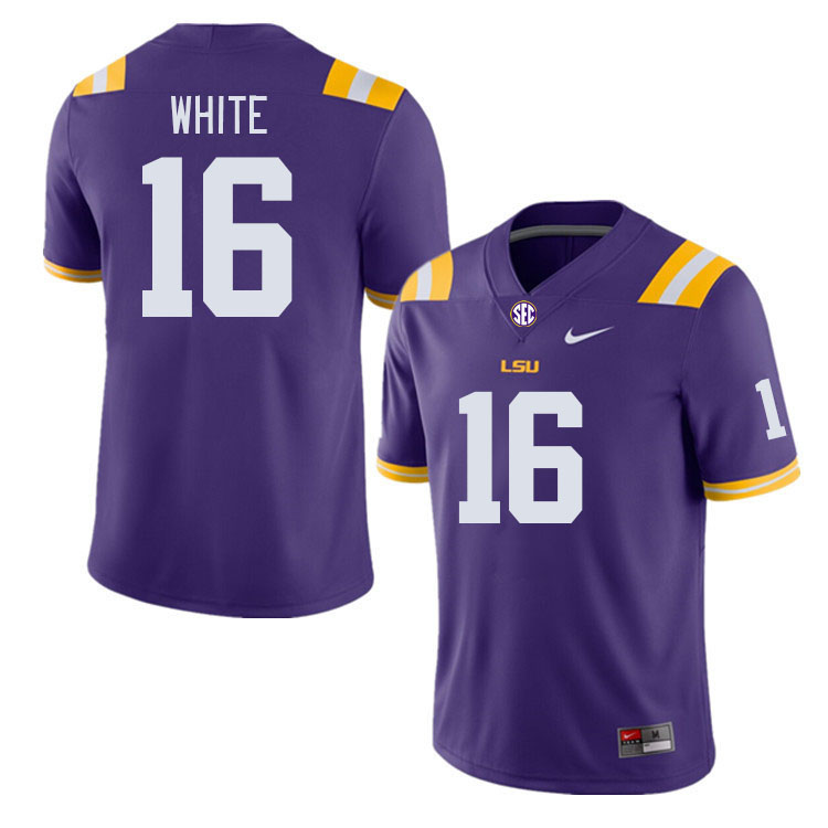 LSU Tigers #16 Tre'Davious White College Football Jerseys Stitched Sale-Purple